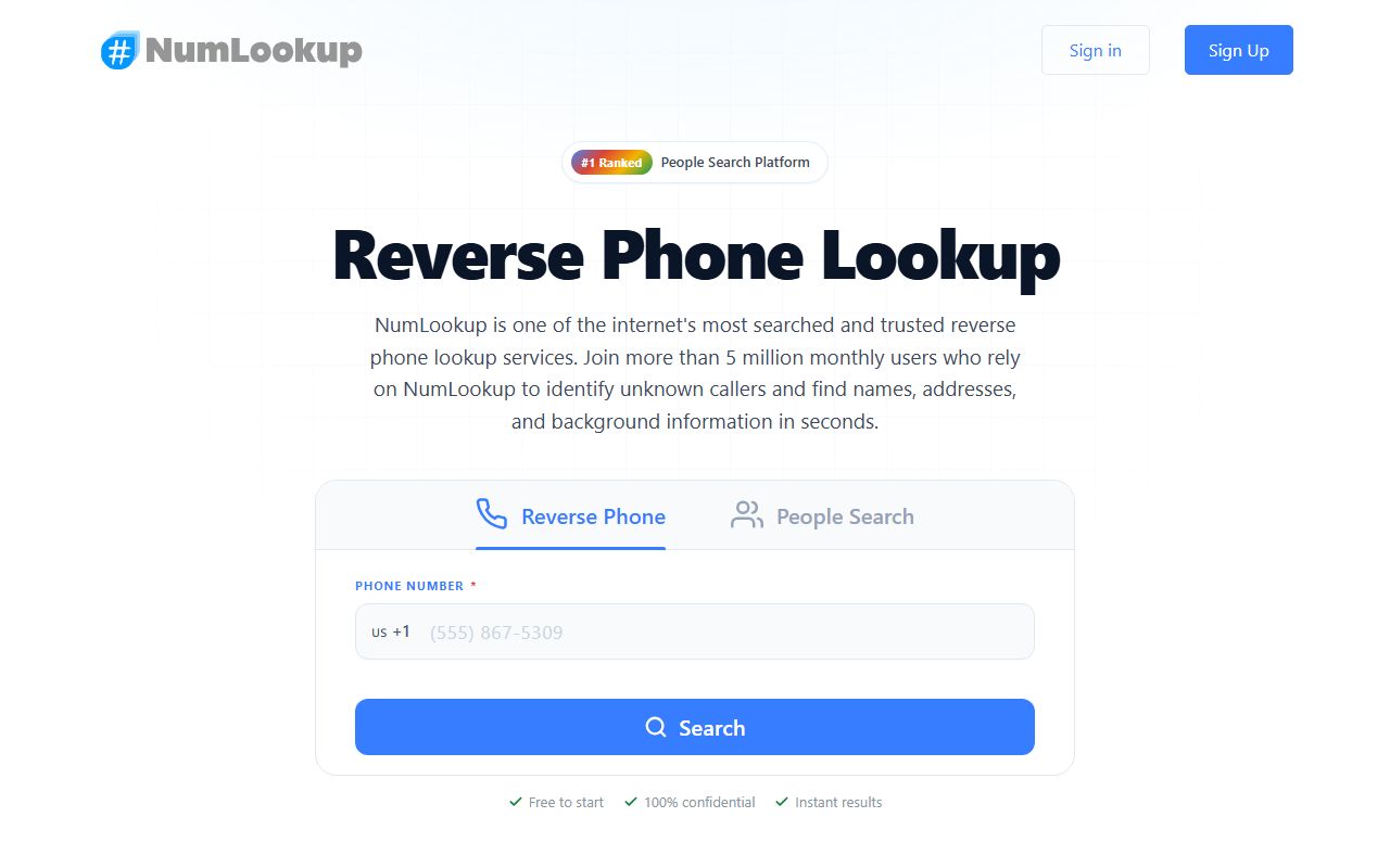 Wilmington phone codes NumLookup reverse phone form